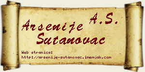 Arsenije Šutanovac vizit kartica